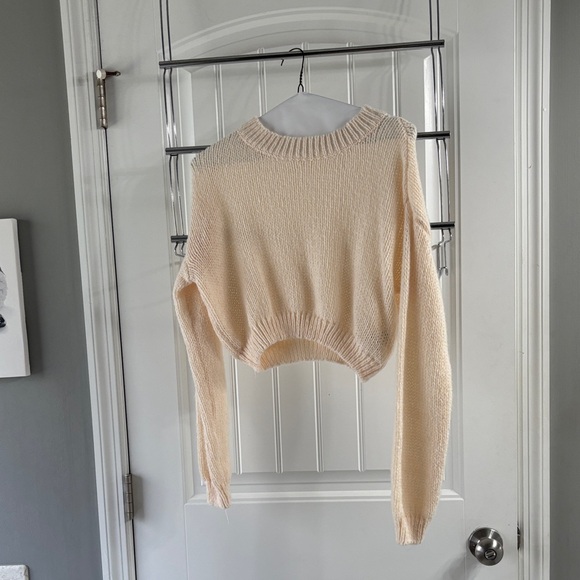 SHEIN Cream Crew Neck Sweater - Picture 1 of 1
